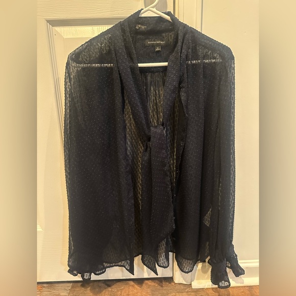 Banana Republic Sheer Black Blouse/Tunic - Picture 2 of 6